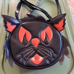 Love Pain & Stitches Black Cat Pumpkin Cult Bag